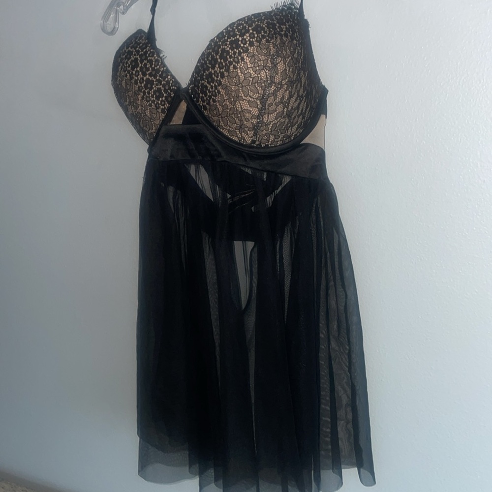 Victorias Secret Eyelash Lace Babydoll Bra Size 34DD - Picture 5 of 12